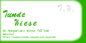 tunde wiese business card